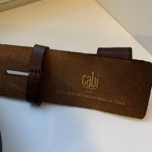 CAbi “Here or There” Medium brown leather belt